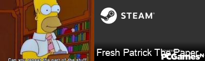 Fresh Patrick The Paperchaser Steam Signature