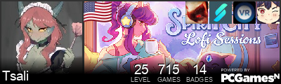 Steam Profile badge for Tsali: Get your our own Steam Signature at SteamIDFinder.com