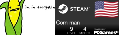 Corn man Steam Signature