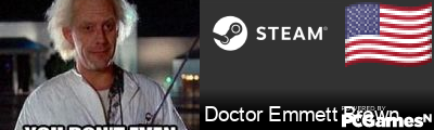 Doctor Emmett Brown Steam Signature