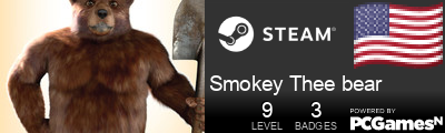 Smokey Thee bear Steam Signature