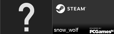 snow_wolf Steam Signature