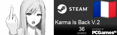 Karma Is Back V.2 Steam Signature