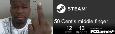 50 Cent's middle finger Steam Signature
