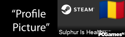 Sulphur Is Healthy Steam Signature