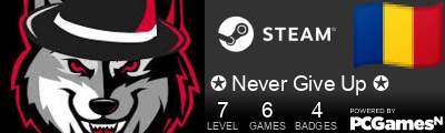 ✪ Never Give Up ✪ Steam Signature