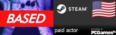 paid actor Steam Signature