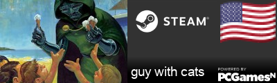 guy with cats Steam Signature