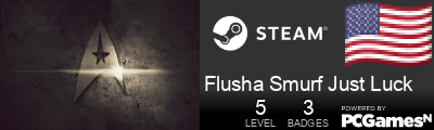 Flusha Smurf Just Luck Steam Signature