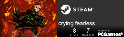 crying fearless Steam Signature