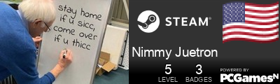 Nimmy Juetron Steam Signature