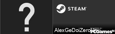 AlexGeDoiZeroUnu Steam Signature