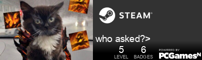 who asked?> Steam Signature