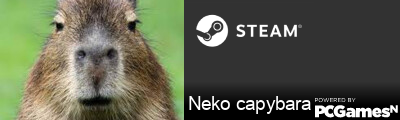 Neko capybara Steam Signature