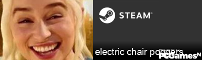 electric chair poggers Steam Signature