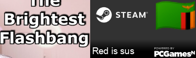 Red is sus Steam Signature
