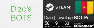 Dizo | Level up BOT Promotion Steam Signature